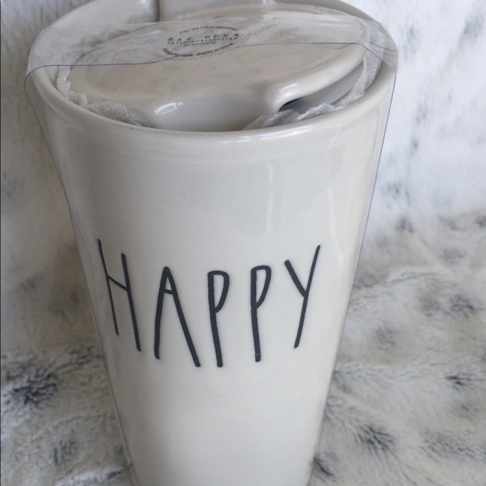 Rae Dunn Tumbler Rae Dunn Travel Mug HAPPY - Picture 2 of 4